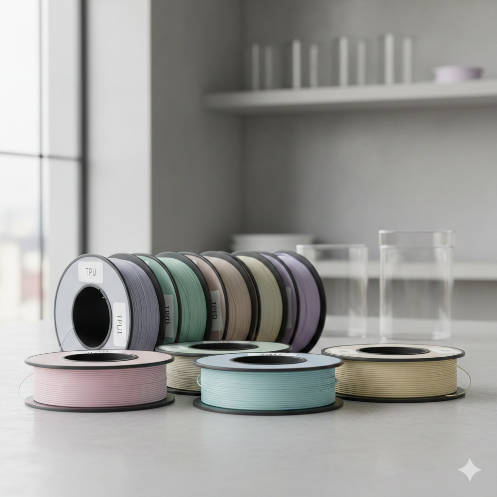 «РЭК» расширила линейку FDM-филаментов, добавив новые оттенки PLA Silk и обновлённый вариант TPU средней жёсткости