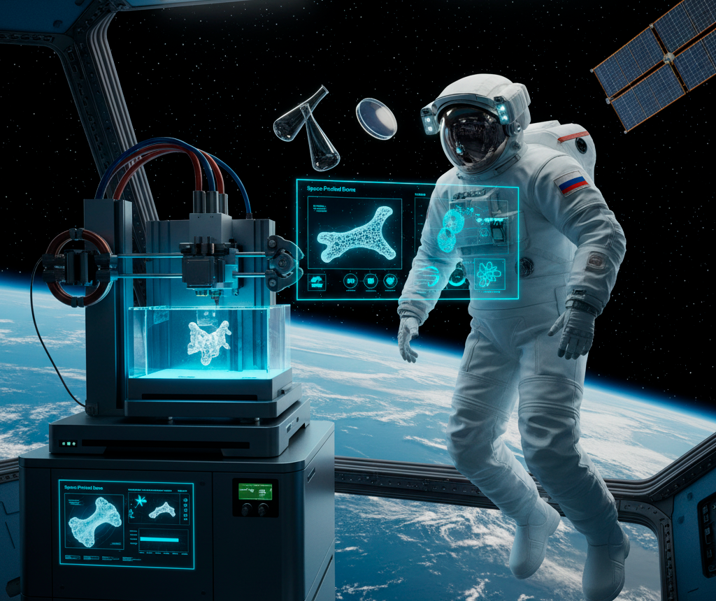 В космосе напечатали кость: образцы с МКС превзошли земные аналоги