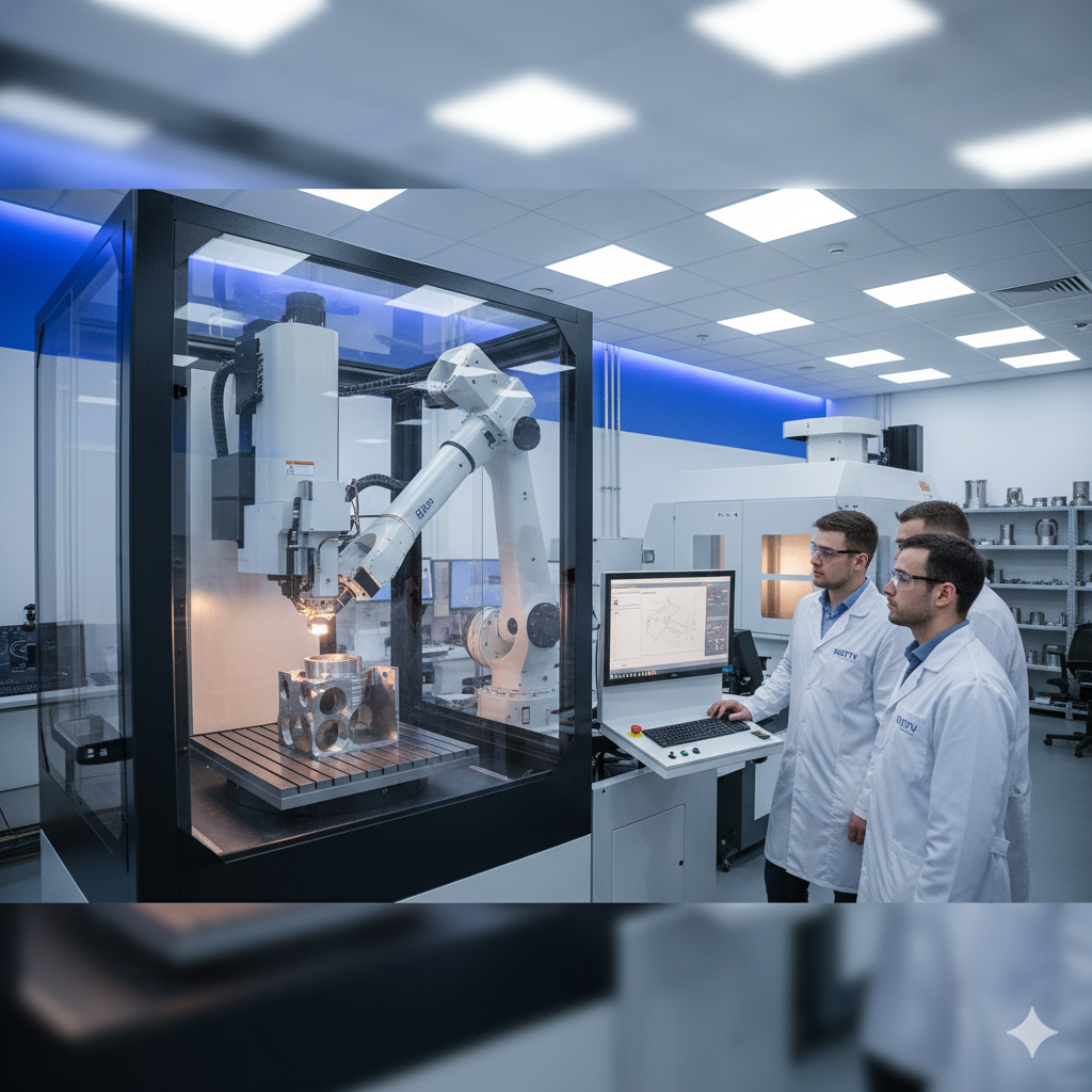 В НГТУ создан гибридный роботизированный комплекс для 3D-печати и обработки металлических деталей