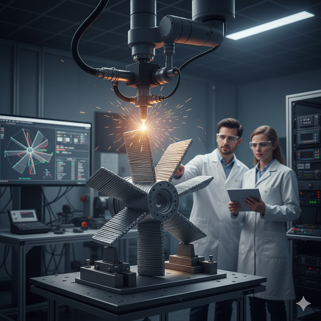 В СПбПУ изготовили и испытали крыльчатку методом электродугового наплавления