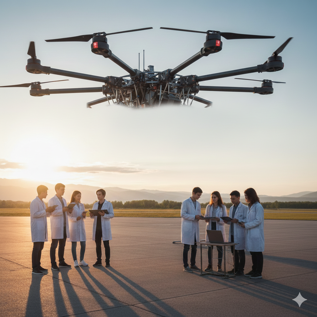 Студенты ЮУрГУ создали транспортный дрон «Кенгуру» для доставки других БПЛА