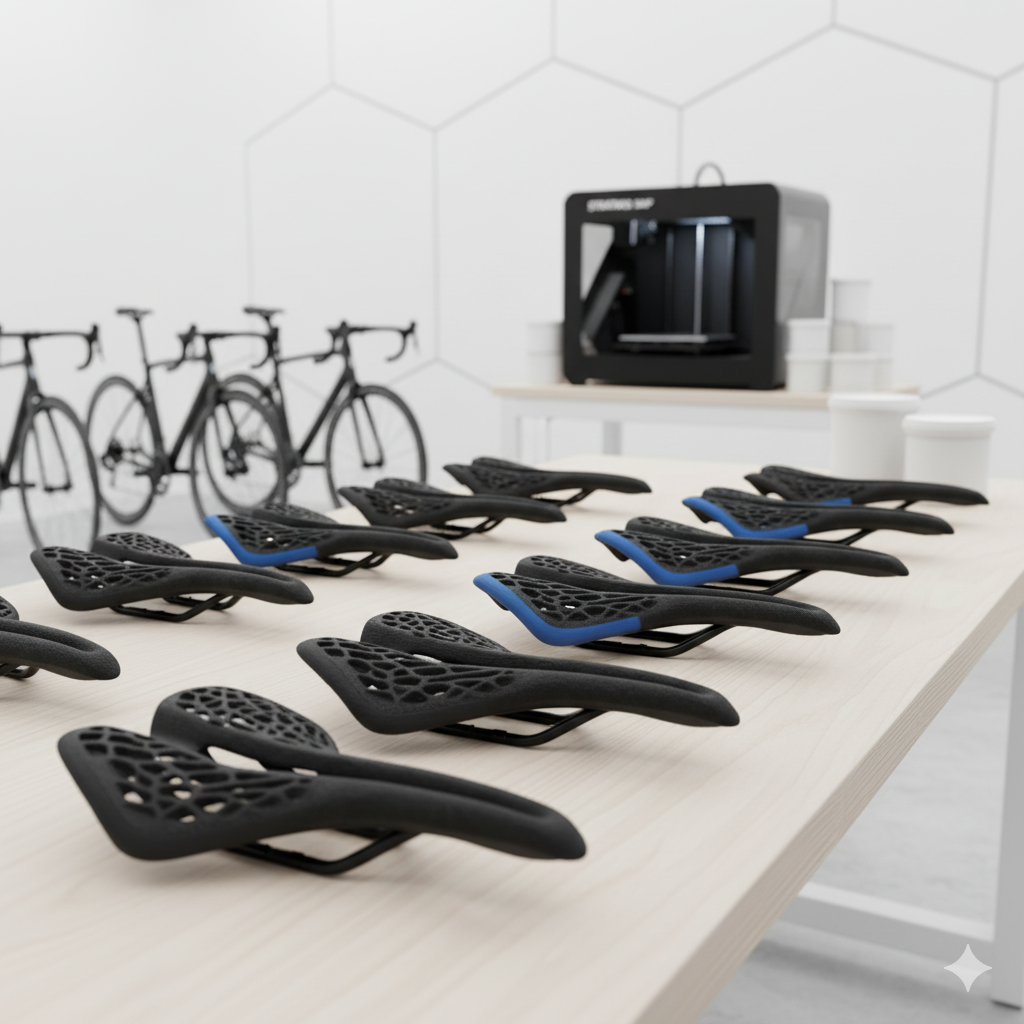 DQBD применяет технологию Stratasys SAF для серийного производства индивидуальных велосипедных седел