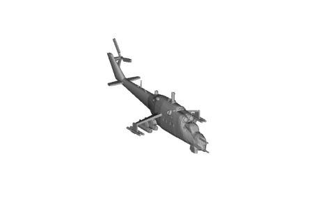 Вертолёт Ми-24 Chonk (с убранным шасси)